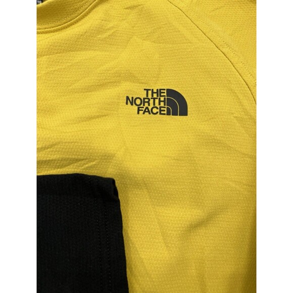 The North Face Men Tekno Ridge Crew Pullover Sweatshirt X-large Yellow And Black - Picture 2 of 10